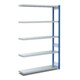 Bito Fachbodenregal Typ:EL mit 5 Fachböden L1008xH2000xT324 mm, Anbaufeld 100 kg enzianblau