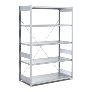 Bito Fachbodenregal Typ L, Grundfeld, 40mm-Boden Set, 100kg, verzinkt