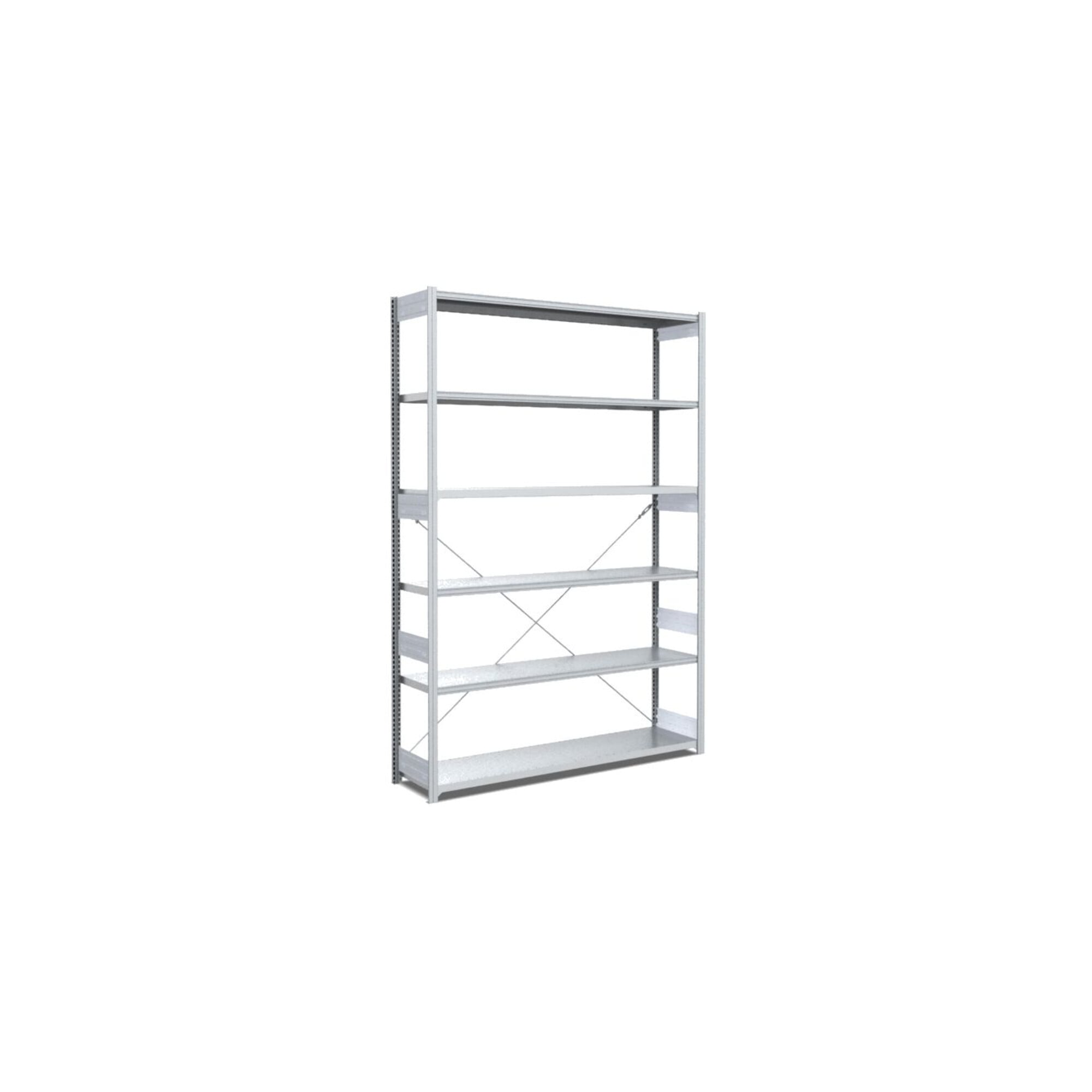 Bito Fachbodenregal Typ:L L1358xH2500xT424 mm, Grundfeld 100 kg verzinkt