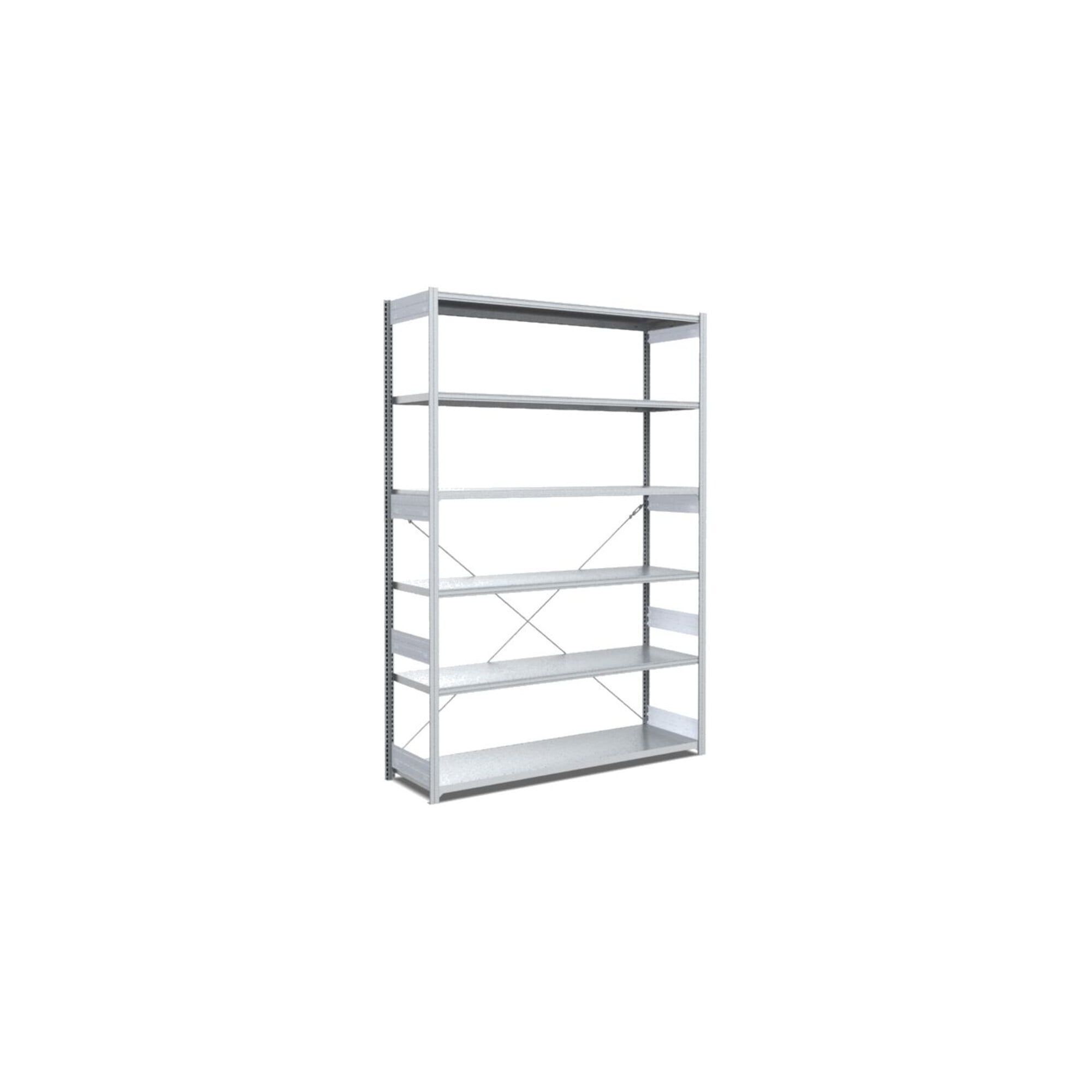 Bito Fachbodenregal Typ:L L1358xH2500xT524 mm, Grundfeld 100 kg verzinkt