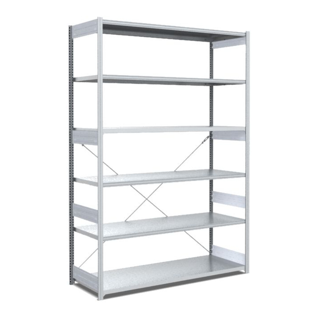 Bito Fachbodenregal Typ:L L1358xH2500xT624 mm, Grundfeld 100 kg verzinkt