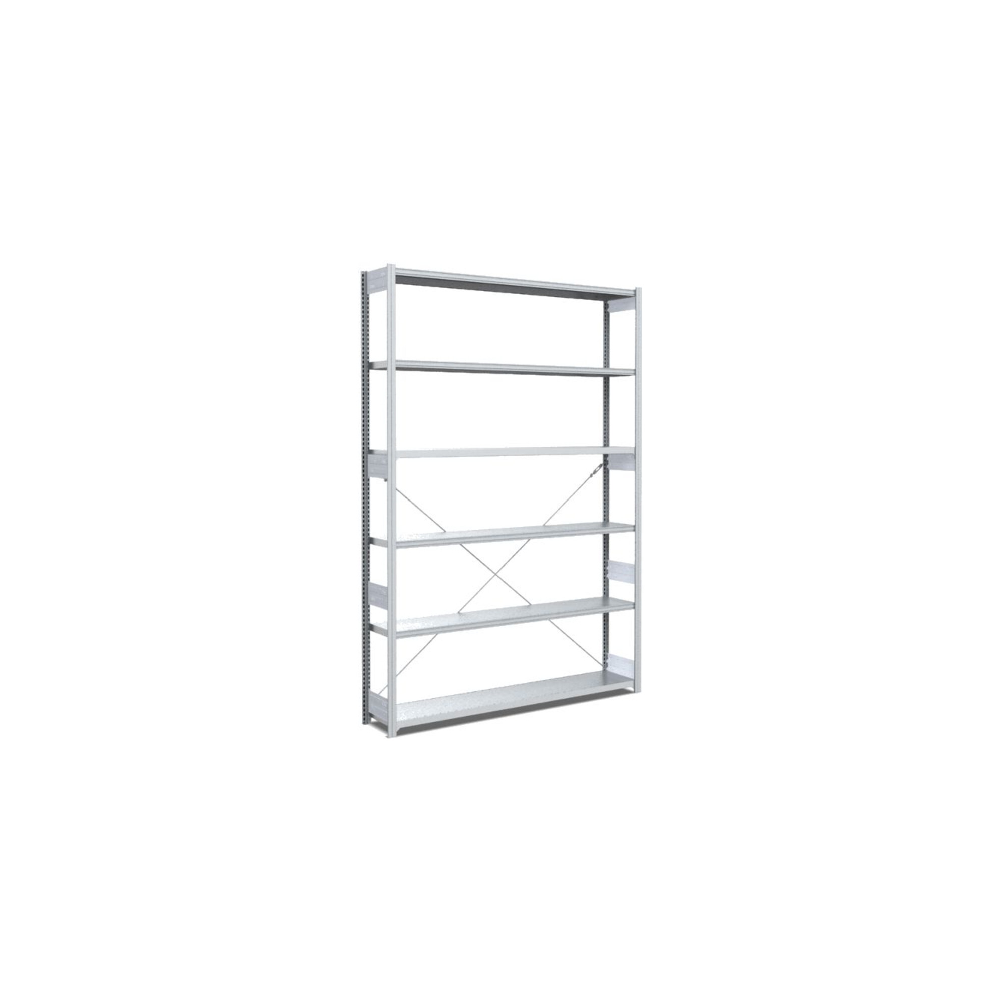 Bito Fachbodenregal Typ:M L1358xH2500xT324 mm, Grundfeld 200 kg verzinkt