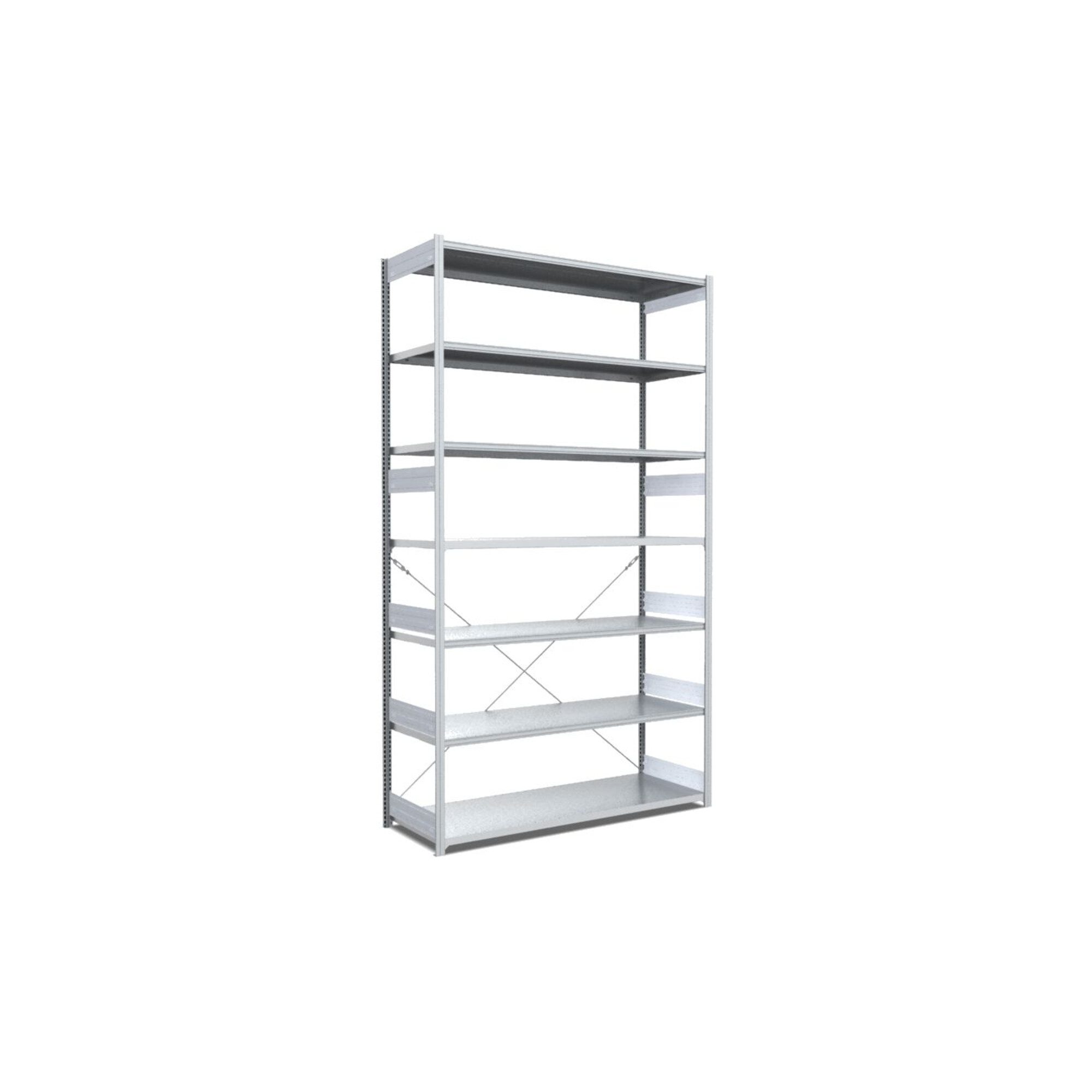 Bito Fachbodenregal Typ:M L1358xH3000xT624 mm, Grundfeld 200 kg verzinkt