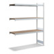 Grand rayonnage Bito, ensemble de baies supplémentaires, panneaux d'aggloméré, 350 kg, 3 niveaux, RAL 7035 gris clair-1