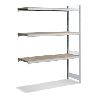 Grande étagère Bito, ensemble de baies d'appoint, 350 kg, en aggloméré, 3 niveaux, zingué