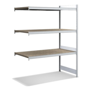 Grande étagère Bito, ensemble de baies d'appoint, 350 kg, en aggloméré, 3 niveaux, zingué