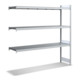Bito, grande étagère, ensemble de baies d'appoint, 350 kg, étagère, 3 niveaux, zingué brillant-1