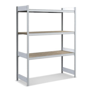 Ensemble de base pour baie de grande étagère Bito, 350 kg, 3 niveaux, galvanisé