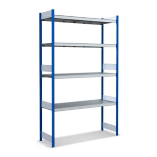 Ensemble de base de la baie Bito, 350 kg, 4 niveaux, RAL 5010 bleu gentiane