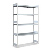 Bito Large Shelf Base Set, 350kg, 4 niveaux, RAL 7035 Gris clair