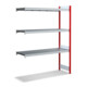 Bito Large Shelving, add-on bay set, shelf, 350kg, 3 niveaux, RAL 3000 Rouge feu-1