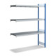Grande étagère Bito, ensemble de baies supplémentaires, étagère, 350kg, 3 niveaux, RAL 5010 bleu gentiane-1