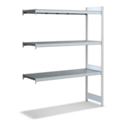 Grand rayonnage Bito, ensemble de baies supplémentaires, étagère, 350kg, 3 niveaux, RAL 7035 gris clair