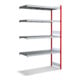 Bito Large Shelf Base Set, 350kg, 4 Niveaux, RAL 3000 Rouge Feu-1
