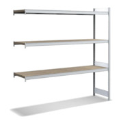 Grande étagère Bito, ensemble de baies d'appoint, 350 kg, en aggloméré, 3 niveaux, zingué