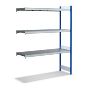 Bito Großfachregal, Anbaufeld Set, Fachboden, 350kg, 3 Ebenen, RAL 5010 Enzianblau