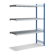 Bito Großfachregal, Anbaufeld Set, Fachboden, 350kg, 3 Ebenen, RAL 5010 Enzianblau