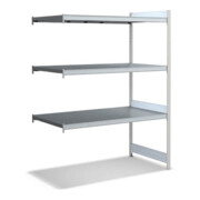 Bito Großfachregal, Anbaufeld Set, Fachboden, 350kg, 3 Ebenen, RAL 7035 Lichtgrau