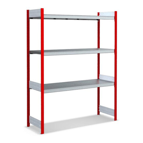 Bito Großfachregal Grundfeld Set, Fachboden, RAL 3000 Feuerrot