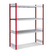 Bito Großfachregal Grundfeld Set, Fachboden, RAL 3000 Feuerrot