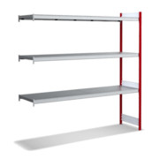 Bito Großfachregal, Anbaufeld Set, Fachboden, 350kg, 3 Ebenen, RAL 3000 Feuerrot