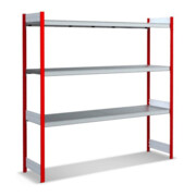 Bito Großfachregal Grundfeld Set, Fachboden, RAL 3000 Feuerrot