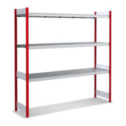 Bito Großfachregal Grundfeld Set, Fachboden, RAL 3000 Feuerrot