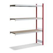 Bito Großfachregal, Anbaufeld Set, Spanplatten, 350kg, 3 Ebenen, RAL 3000 Feuerrot