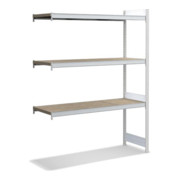 Bito Großfachregal, Anbaufeld Set, Spanplatten, 350kg, 3 Ebenen, RAL 7035 Lichtgrau