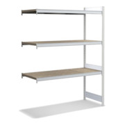 Bito Großfachregal, Anbaufeld Set, Spanplatten, 350kg, 3 Ebenen, RAL 7035 Lichtgrau