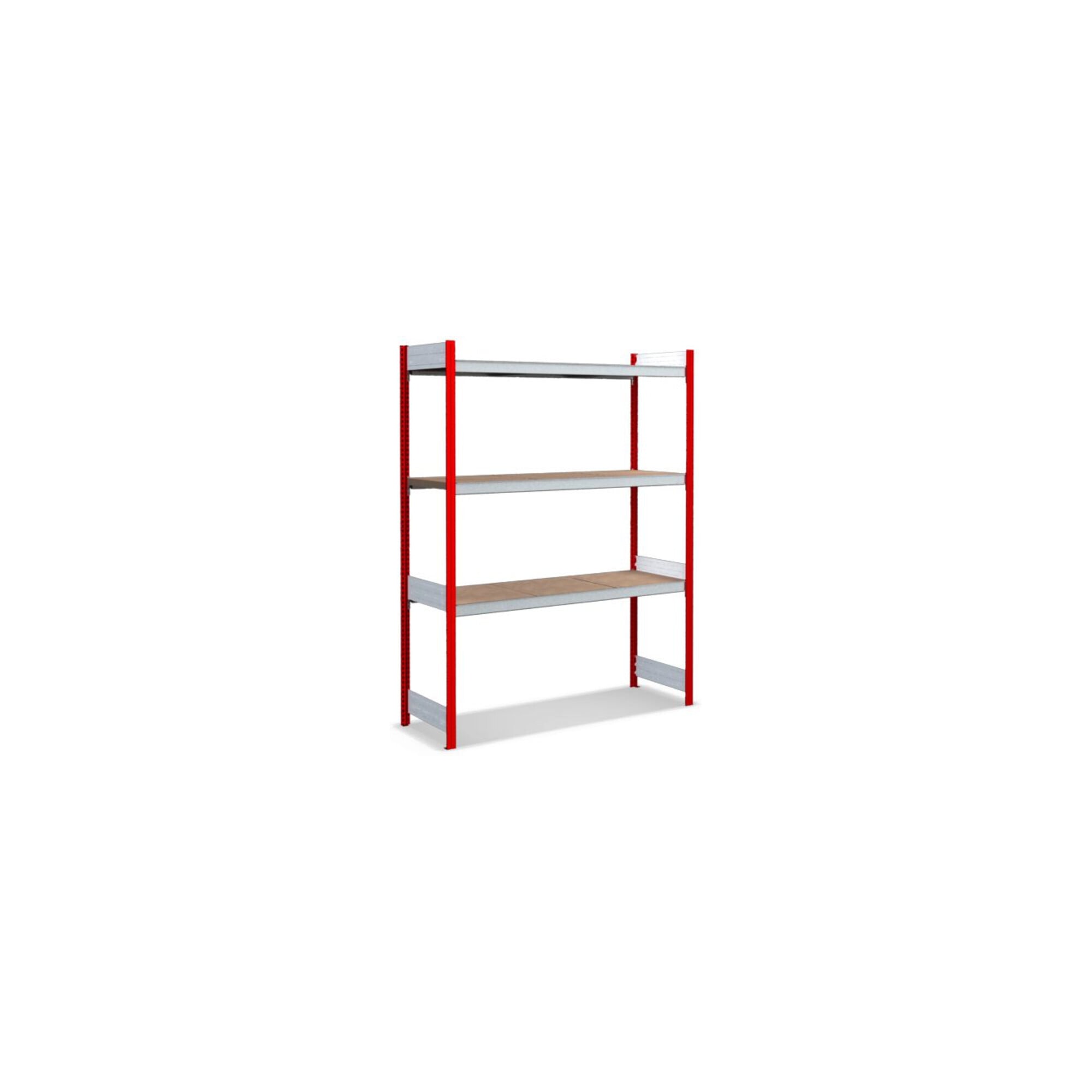 Bito Großfachregal-Set mit 3 Ebenen Spanplatte L1562xH2000xT524 mm, Grundfeld feuerrot