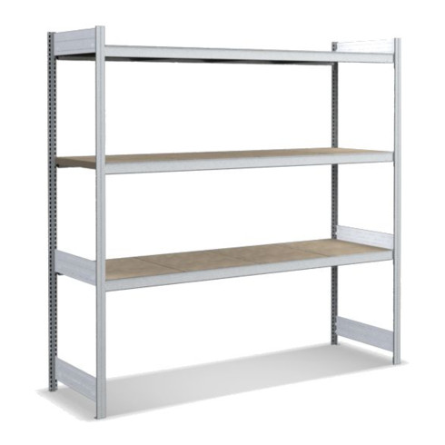 Bito Großfachregal Grundfeld Set, 350kg, Spanplatte, verzinkt