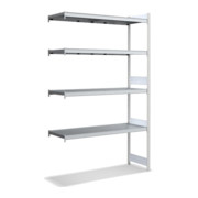 Bito Großfachregal Grundfeld Set, 350kg, 4 Ebenen, RAL 7035 Lichtgrau