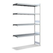 Bito Großfachregal Grundfeld Set, 350kg, 4 Ebenen, RAL 7035 Lichtgrau