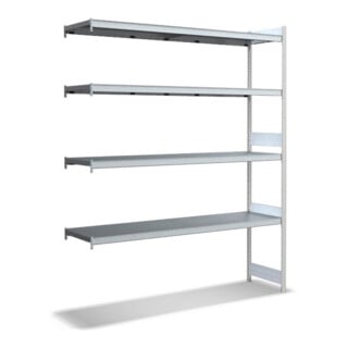 Bito Großfachregal Grundfeld Set, 350kg, 4 Ebenen, RAL 7035 Lichtgrau