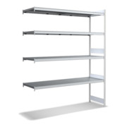 Bito Großfachregal Grundfeld Set, 350kg, 4 Ebenen, RAL 7035 Lichtgrau