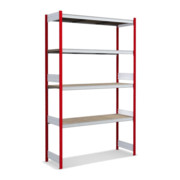 Bito Großfachregal-Set mit 4 Ebenen Spanplatte Grundfeld feuerrot