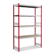 Bito Großfachregal-Set mit 4 Ebenen Spanplatte Grundfeld feuerrot