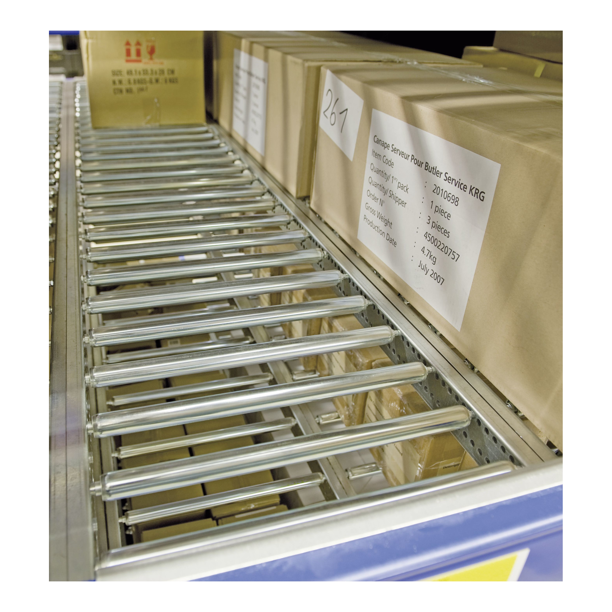 Bito Komplette Fachebenen mit Rollenbahnen B2700xT2450 mm, 6 Segmente verzinkt