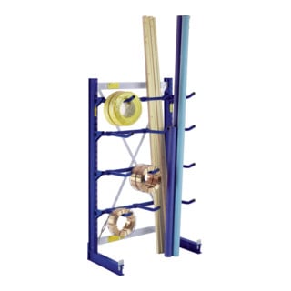 Bito Kragarmregal Set / NT400 IPE100 TypL A H1980xL1088xT1100 mm, doppelseitig enzianblau