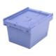 Bito Mehrwegbehälter mit Deckel/Bügel/Kufe / MBD43221 L400xB300xH240 mm, taubenblau