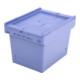 Bito Mehrwegbehälter mit Deckel/Bügel/Kufe / MBD43271 L400xB300xH290 mm, taubenblau-1
