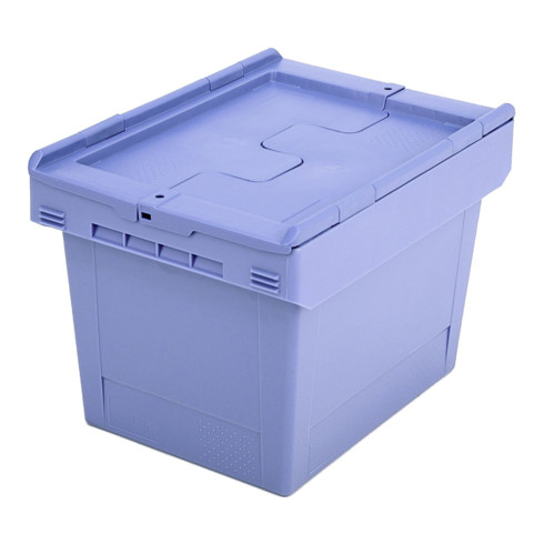 Bito Mehrwegbehälter mit Deckel/Bügel/Kufe / MBD43271 L400xB300xH290 mm, taubenblau