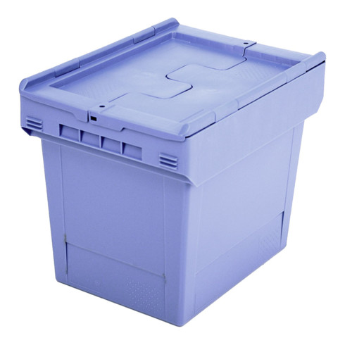 Bito Mehrwegbehälter mit Deckel/Bügel/Kufe / MBD43321 L400xB300xH353 mm, taubenblau