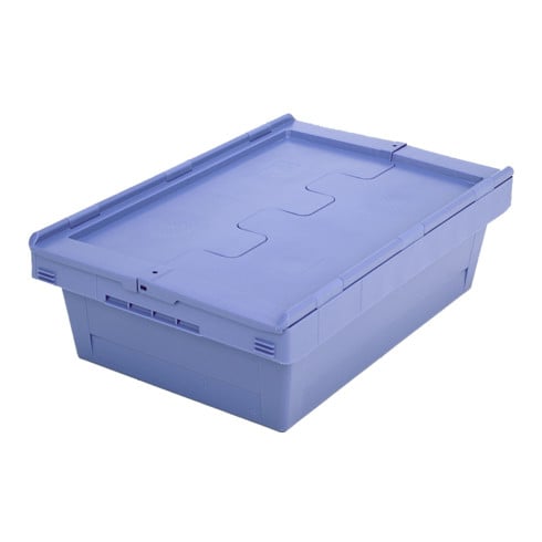 Bito Mehrwegbehälter mit Deckel/Bügel/Kufe / MBD64171 L600xB400xH190 mm, taubenblau