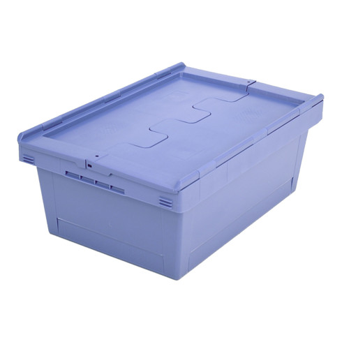 Bito Mehrwegbehälter mit Deckel/Bügel/Kufe / MBD64221 L600xB400xH240 mm, taubenblau
