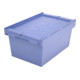 Bito Mehrwegbehälter mit Deckel/Bügel/Kufe / MBD64271 L600xB400xH290 mm, taubenblau