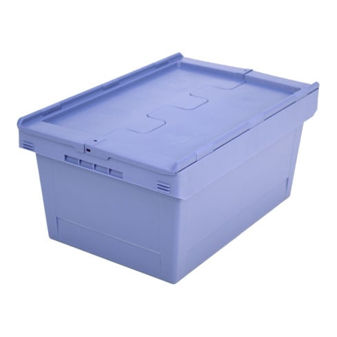 Bito Mehrwegbehälter mit Deckel/Bügel/Kufe / MBD64271 L600xB400xH290 mm, taubenblau