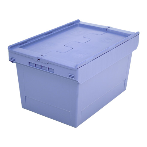 Bito Mehrwegbehälter mit Deckel/Bügel/Kufe / MBD64321 L600xB400xH353 mm, taubenblau
