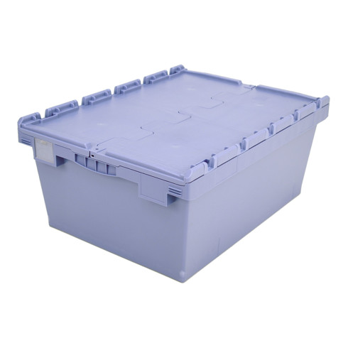 Bito Mehrwegbehälter mit Deckel/Bügel/Kufe / MBD86321 L800xB600xH353 mm, taubenblau